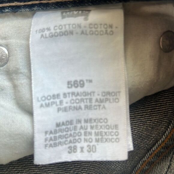 Levi's Men's 569 Straight Fit loose 100% Cotton Jeans sz 38 - Picture 6 of 11
